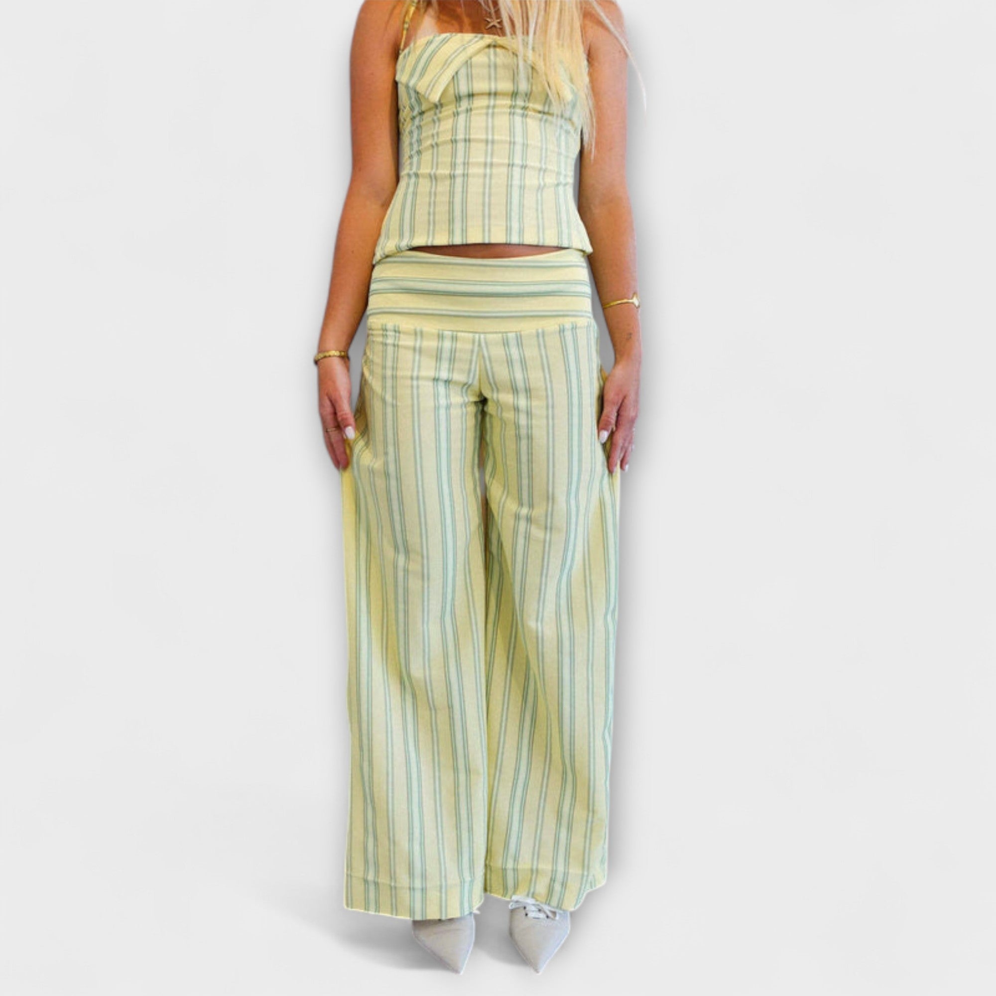 Anastasia - Classic Striped Trouser Ensemble